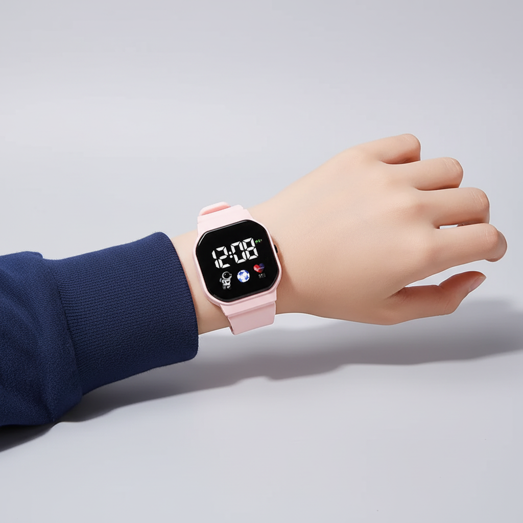 Kinder Silikonarmbanduhr in modernem Design für Schule und Freizeit