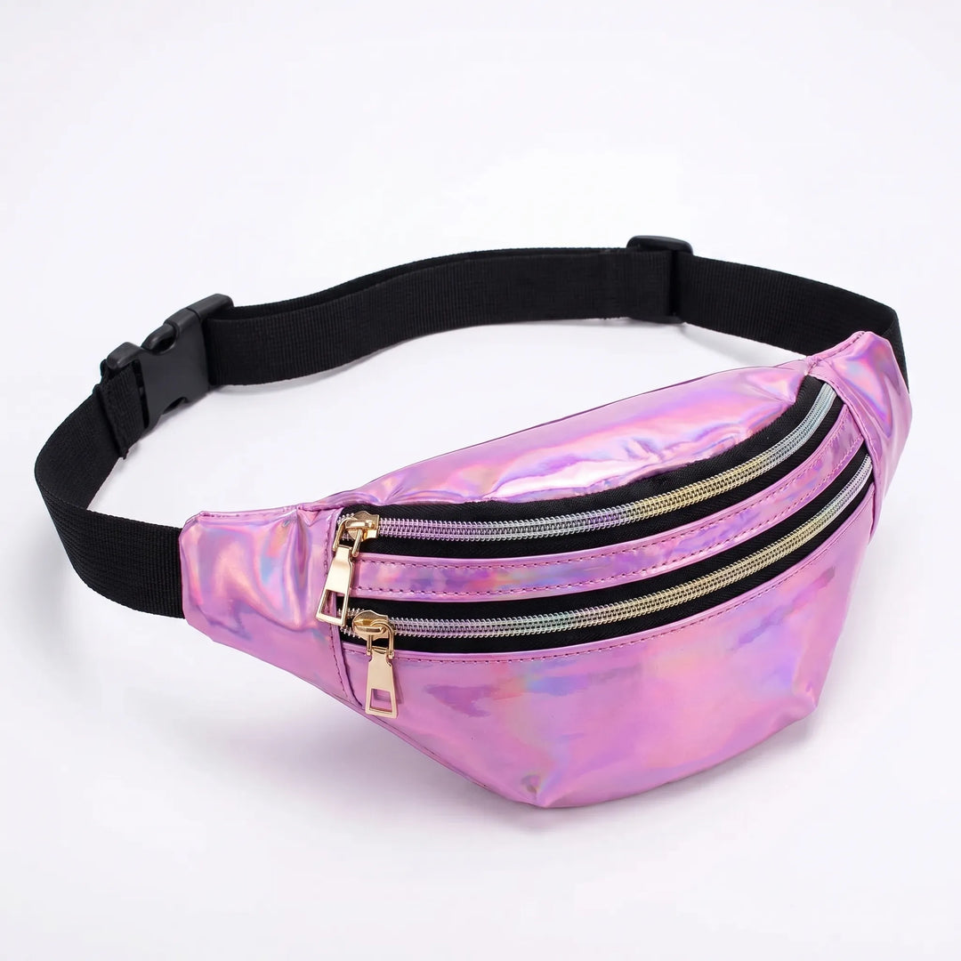 Holografische Bauchtasche als praktisches Accessoire mit Gurt