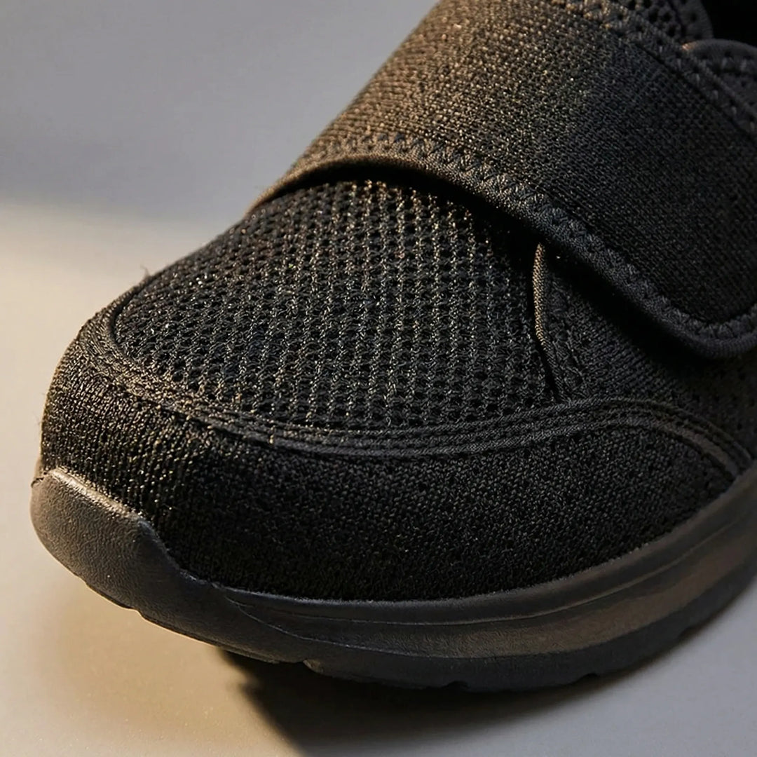 Orthopädischer Unisex Gehschuh in Schwarz mit Klettverschluss