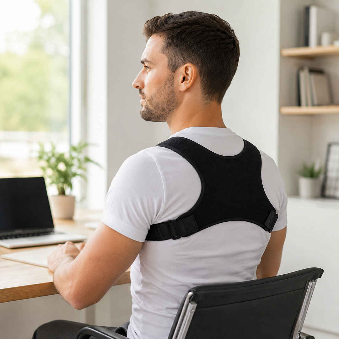 Hochwertige Haltungskorrektur, unisex, schwarz, für eine bessere Körperhaltung & mehr Wohlbefinden.