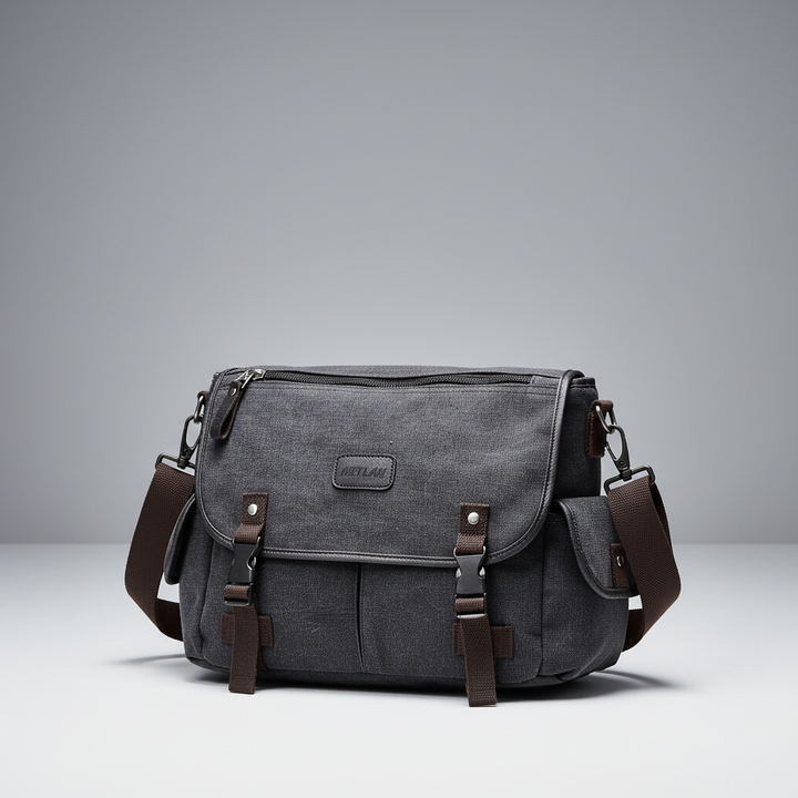 Dunkelgrüne Laptop Tasche im Vintage Design für Damen und Herren