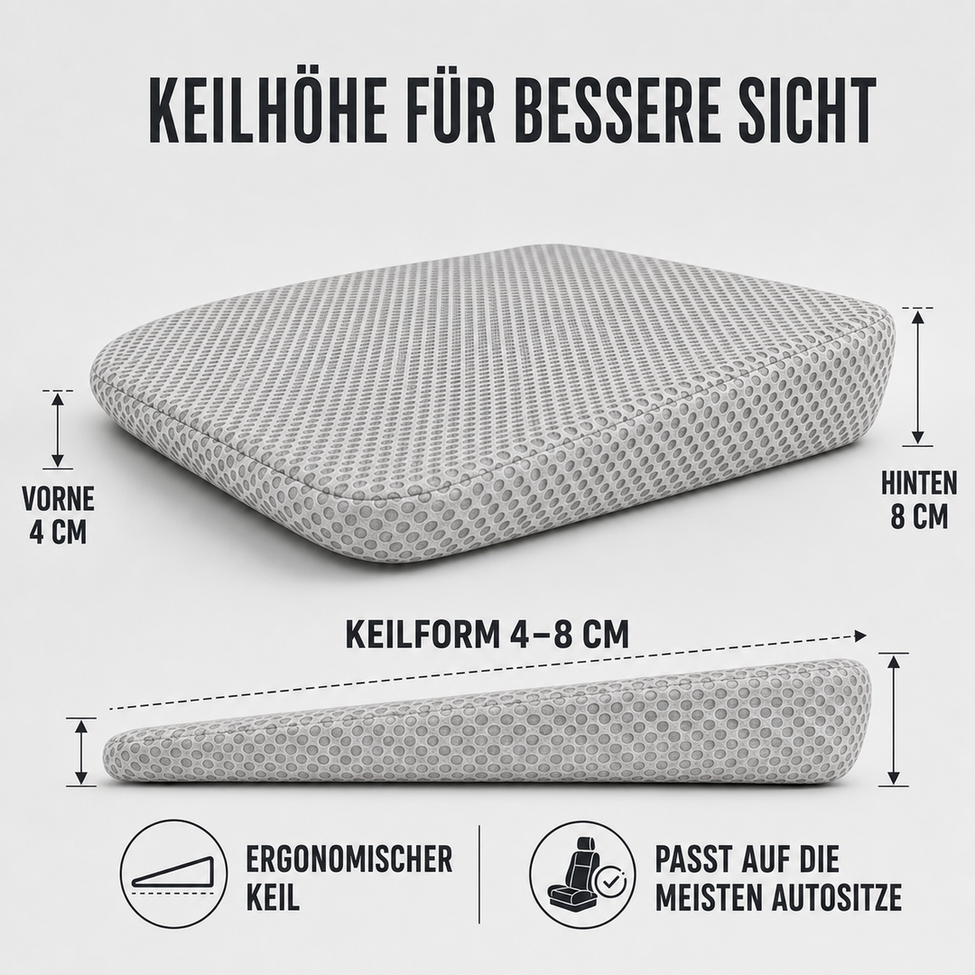 Ergonomisches Wabenkissen: Atmungsaktiver Komfort für Ihr Auto, ideal für lange Strecken.