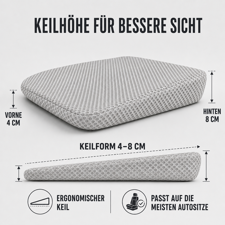 Ergonomisches Wabenkissen: Atmungsaktiver Komfort für Ihr Auto, ideal für lange Strecken.