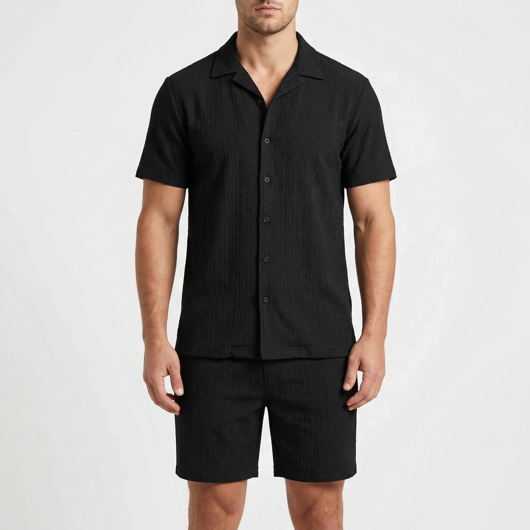 Herren Kurzarmhemd und Shorts Set im Sommerdesign für den Urlaub