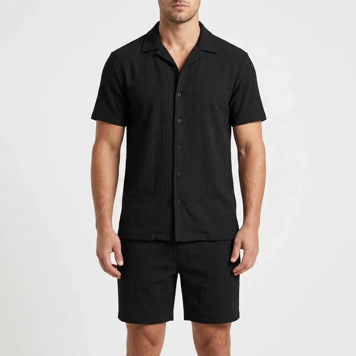 Herren Kurzarmhemd und Shorts Set im Sommerdesign für den Urlaub