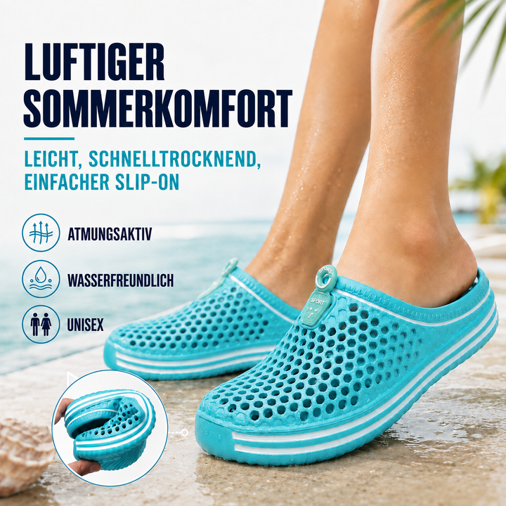 Leichte Wasserschuhe für Damen und Herren mit atmungsaktiven Perforationen für schnelles Trocknen