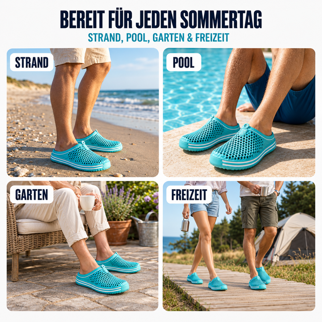 Dunkle Strand schuhe für Herren und Damen, perfekt für den Urlaub am Wasser geeignet