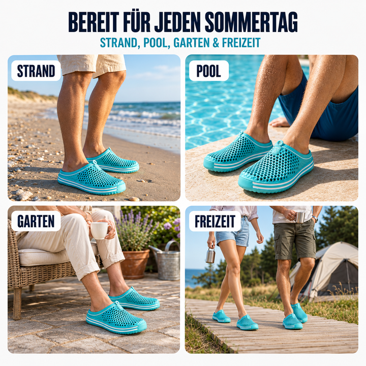 Dunkle Strand schuhe für Herren und Damen, perfekt für den Urlaub am Wasser geeignet