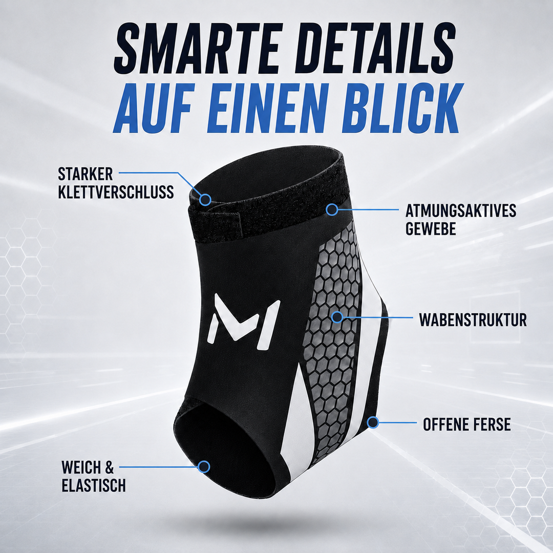 Robuste Knöchelstütze, unisex, verstellbar, für maximale Stabilität im Sprunggelenk beim Sport.