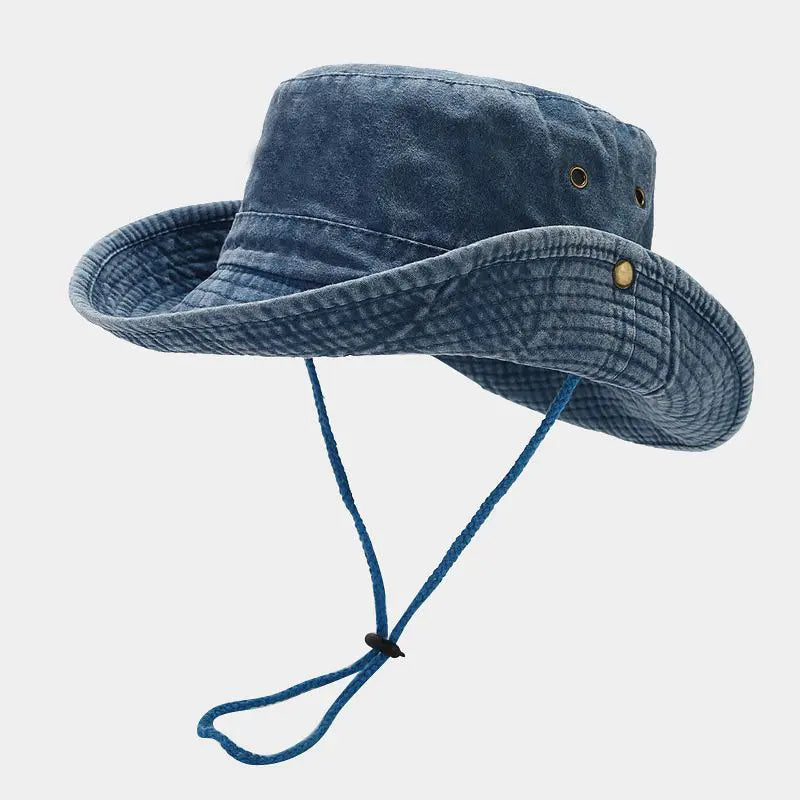 Blauer Unisex Ganzjahreshut, modische Kopfbedeckung für Damen & Herren.