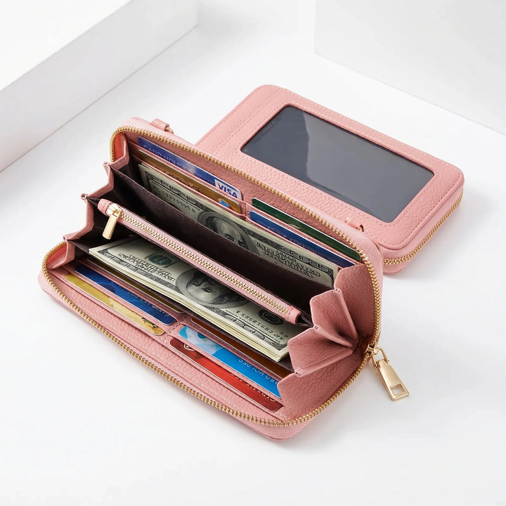 Stylische Touchscreen-Umhängetasche für Damen, ein vielseitiges Accessoire für jede Gelegenheit im Alltag.