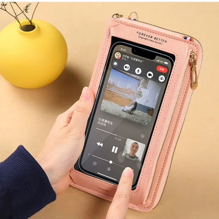 Leichte Reise-Handtasche mit Smartphone-Fach für Damen, sicherer Begleiter für Ausflüge und Städtetrips.
