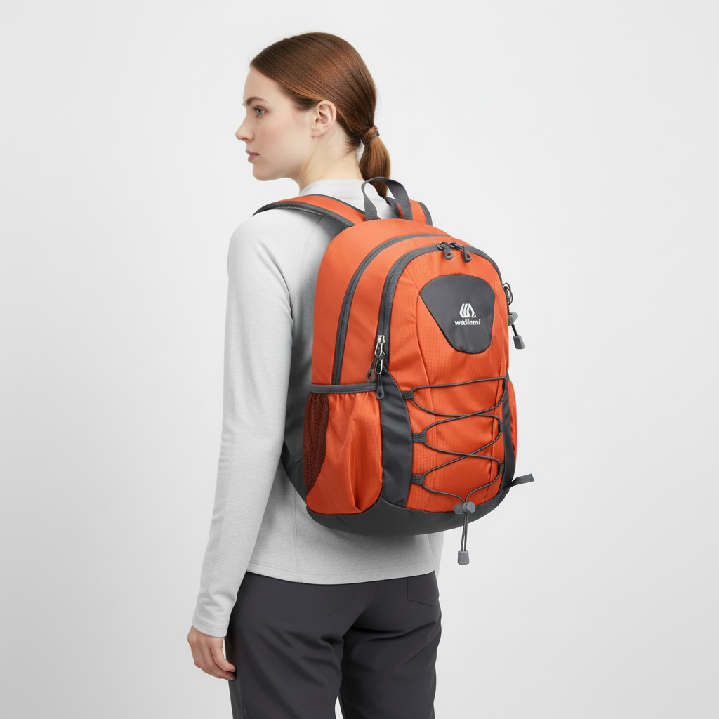Praktischer Pendler-Rucksack, ultraleicht und unisex, mit Fächern für Laptop und persönliche Dinge.