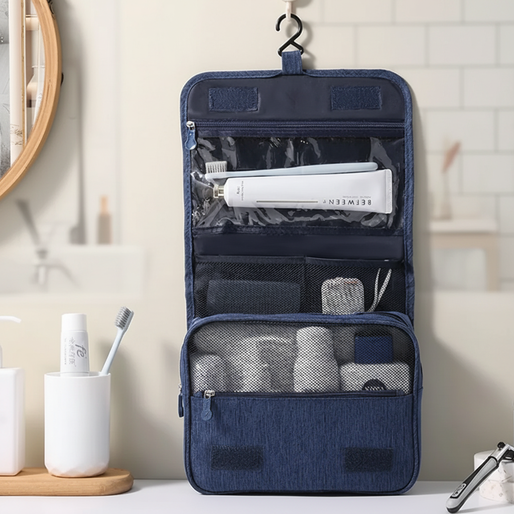 Unisex wasserdichte Hänge-Kulturtasche für Reisen, idealer Organizer für Badartikel & Kosmetik.