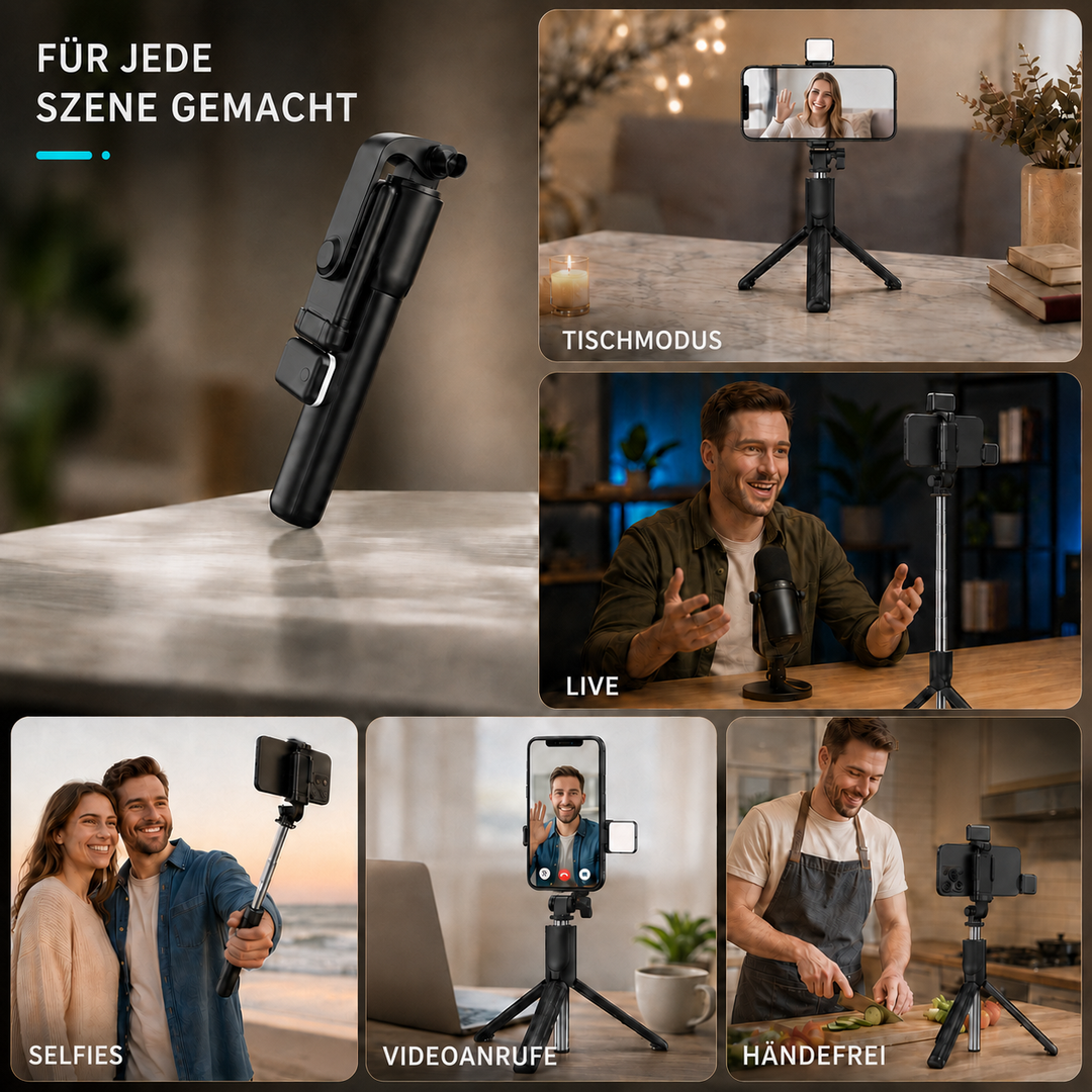 Livestream Stativ mit sicherem Stand und flexibler Ausrichtung
