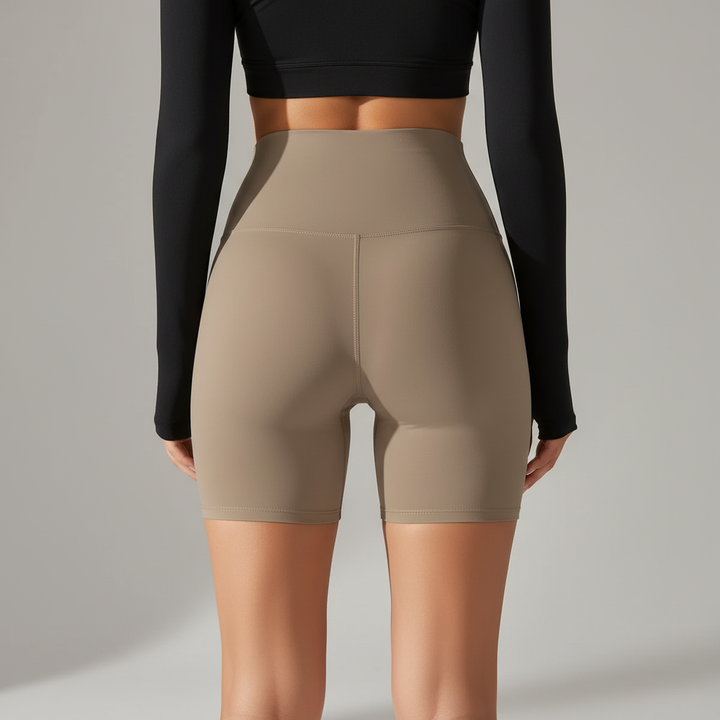 Schwarze Sportshorts für Damen, elastisch und bequem für das Training