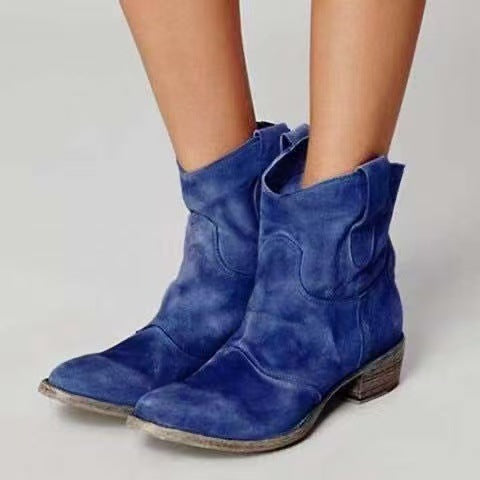 Komfortable Damen Western Stiefeletten, elegante Alltags- & Büroschuhe, rutschfest & mit modischem Blockabsatz.