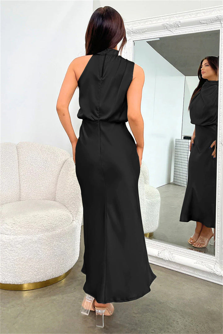 Charmantes Damen Neckholder Midikleid, frisches Frühlingskleid oder luftiges Abendkleid.