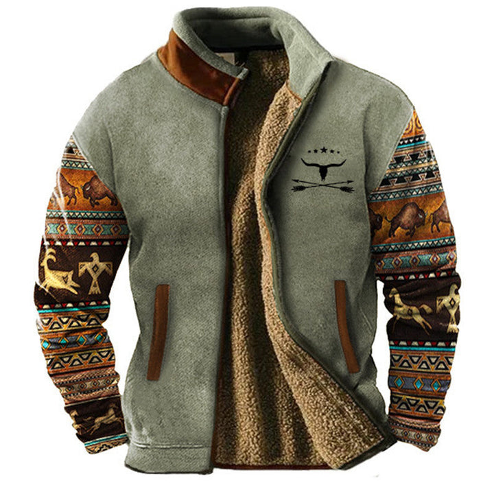 Vielseitige Herren-Freizeitjacke mit Reißverschluss, perfekt für Outdoor-Abenteuer oder entspannte Alltagsmomente.