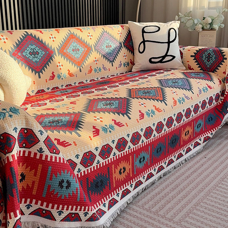 Marokkanischer Jacquard-Decke - Sofabezug | Vielseitige Wohnkultur