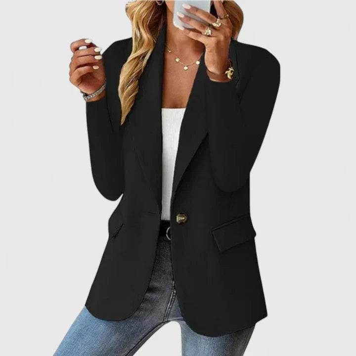 Eleganter Damen Regular Fit Blazer in klassischem Schnitt, ideal für Büro und Alltag.