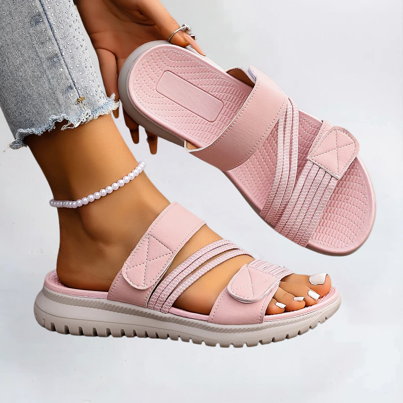 Ergonomische orthopädische Damen Sandalen mit gepolstertem Fussbett für maximalen Tragekomfort im Alltag.