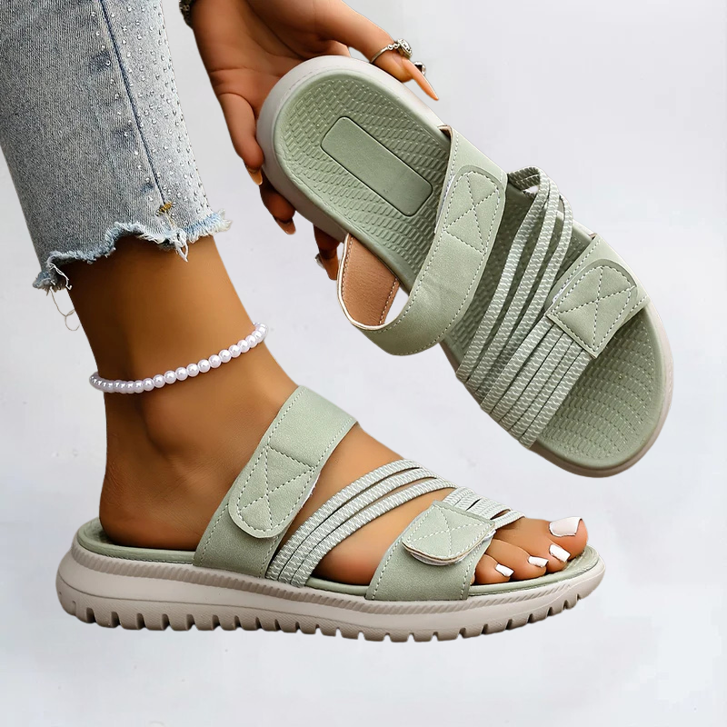 Orthopädische Damen Sandalen fördern gesunde Füsse & bieten Linderung bei Fersenproblemen. Optimaler Komfort.