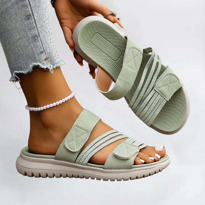 Orthopädische Damen Sandalen fördern gesunde Füsse & bieten Linderung bei Fersenproblemen. Optimaler Komfort.