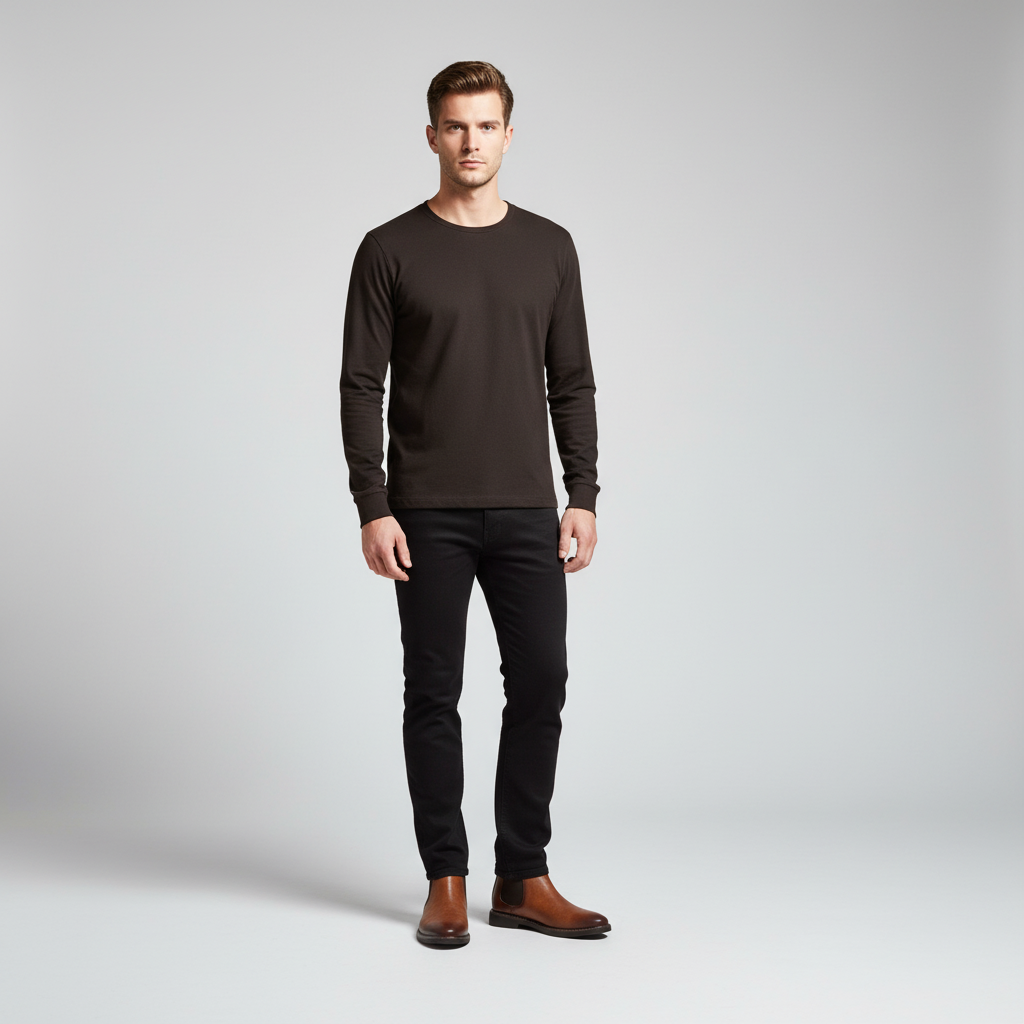 Bequeme Herren Stiefel mit Fußgewölbeunterstützung von der Seite