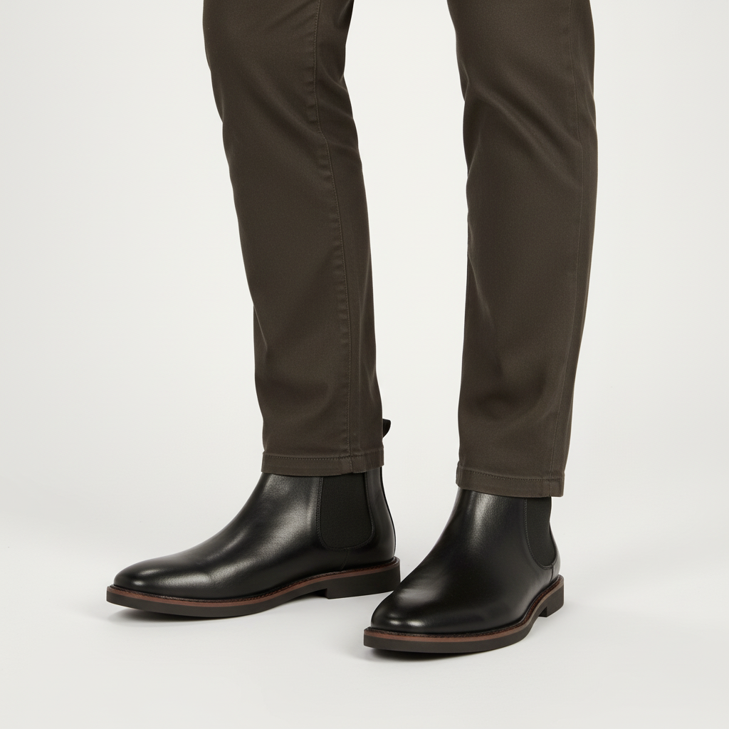 Stilvolle Herrenmode Chelsea Boots mit rutschfester Laufsohle