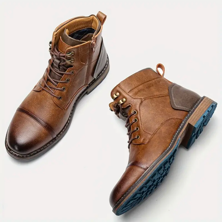 Bequeme Vintage Stiefel für Herren mit rutschfester Profilsohle von unten