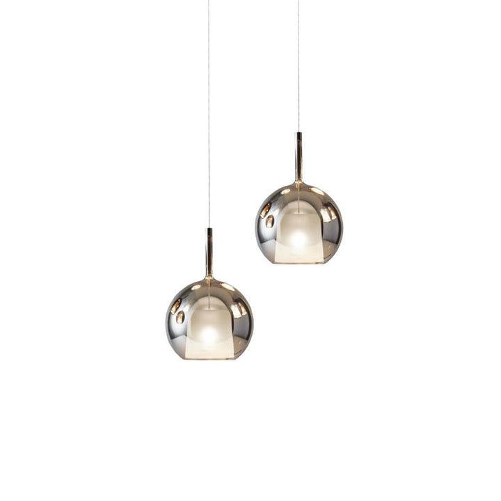 Minimalistische skandinavische Hängelampen aus Aluminium und Glas