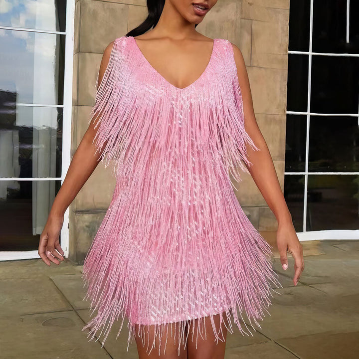 Damen V-Ausschnitt Wickelkleid: Elegant & Figurbetont