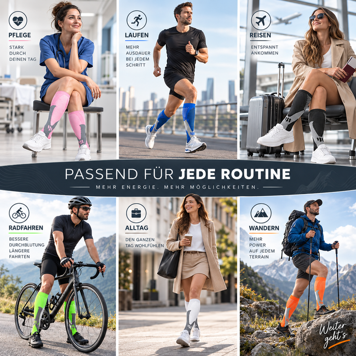 Unisex Sport Kompressionsstrümpfe für optimalen Komfort beim Laufen und Training.