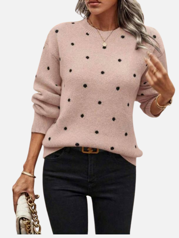 Stilvoller Strickpullover für Damenmode im Casual Look mit Pünktchen