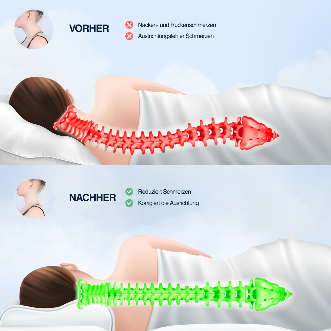 Orthopädisches Nackenkissen Memory Foam für Rückenschläfer & Seitenschläfer. Ergonomische Unterstützung.