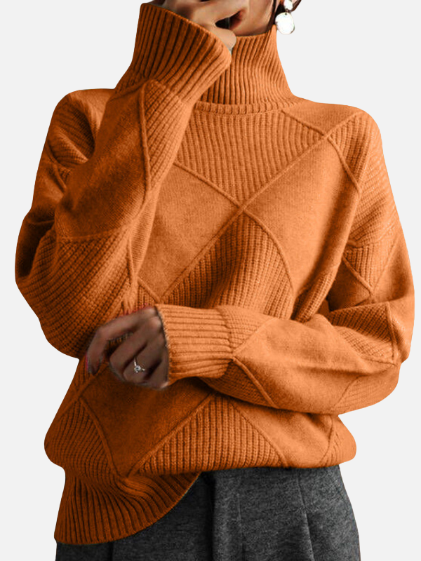 Damen Rollkragenpullover Styling Beispiel