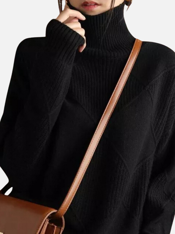 Damen Rollkragenpullover Winter Outfit