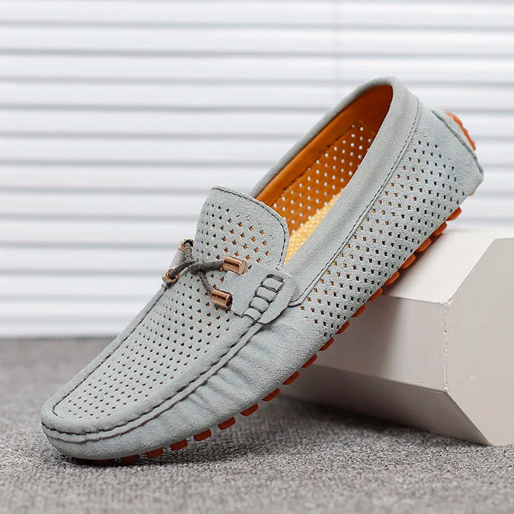 Graue Herren Loafer Slip-On für Herren im Business-Casual-Look