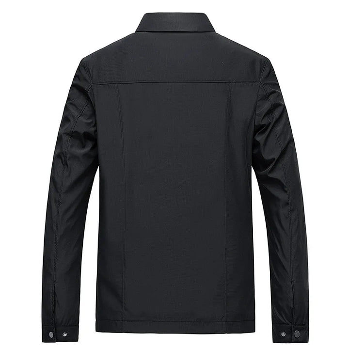 Schwarze Herren Übergangsjacke im klassischen Look für den Alltag