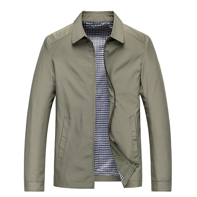 Beige Herren Übergangsjacke in modernem und schlichtem Design