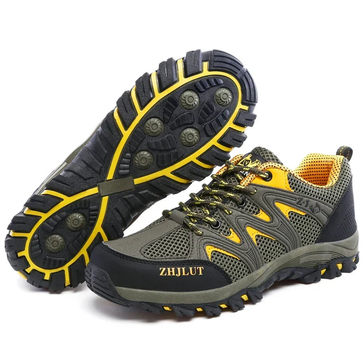 Wasserdichte Damenschuhe für Trekking, Seitenansicht mit Dämpfung