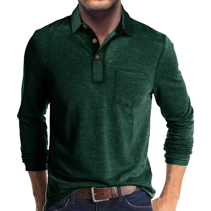 Herren Langarmshirt in Dunkelgrau