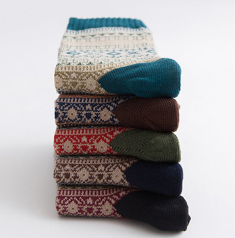 Herren Warme Socken im Vintage-Stil (5 Paar)