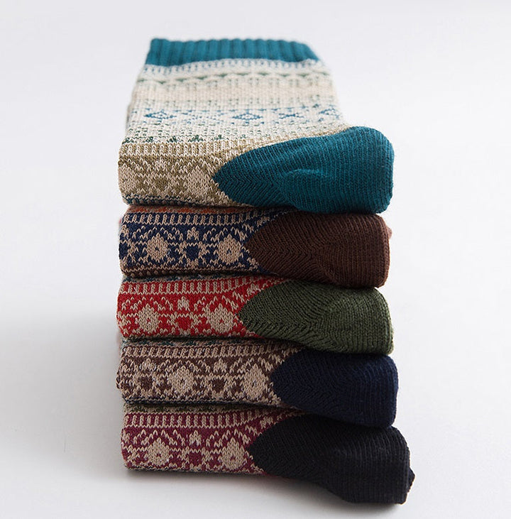 Herren Warme Socken im Vintage-Stil (5 Paar)