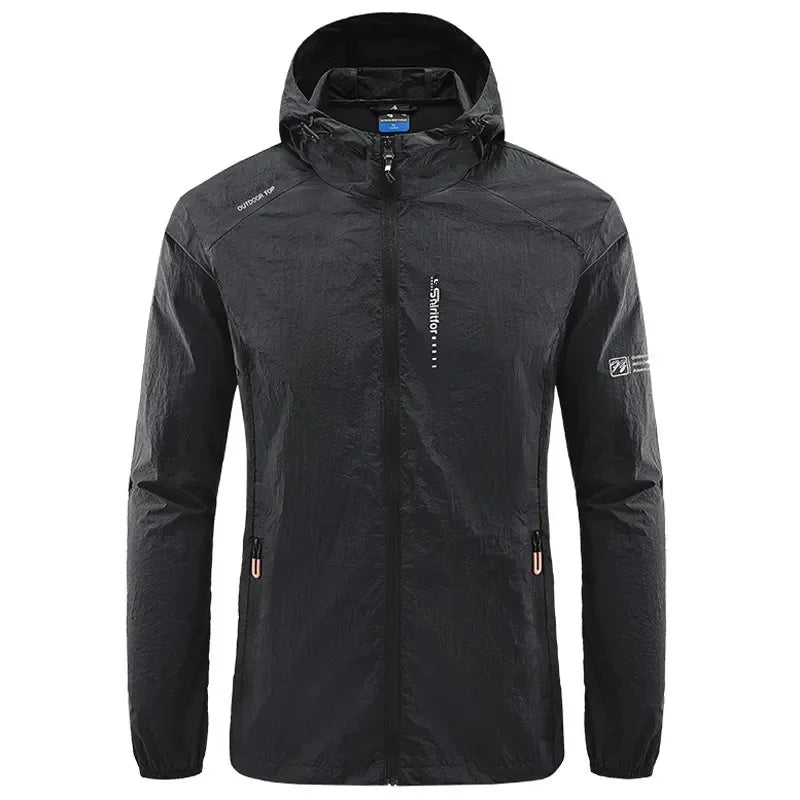 Wasserdichte Herren Outdoorjacke mit verstellbarer Kapuze für Regenschutz