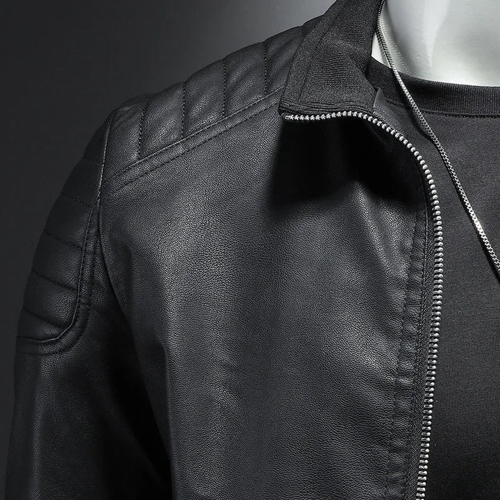 Schwarze Designer Herrenmode Jacke mit modernem Reißverschluss-Detail