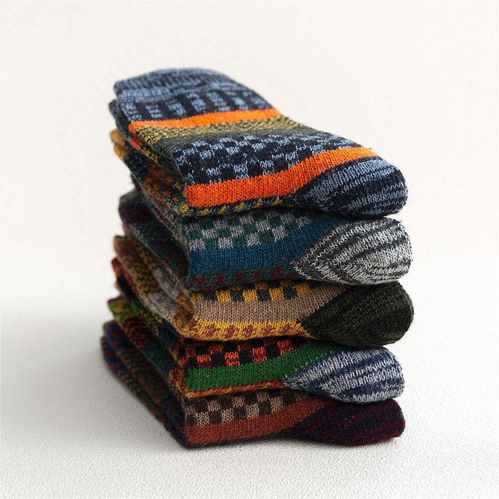 Herren Warme Socken im Vintage-Stil (5 Paar)