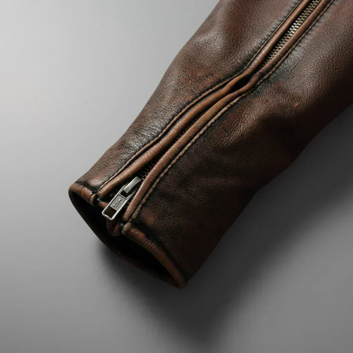 Zeitlose Herren Vintage Jacke für den modernen Mann, stilvolle Oberbekleidung in Braun oder Schwarz.