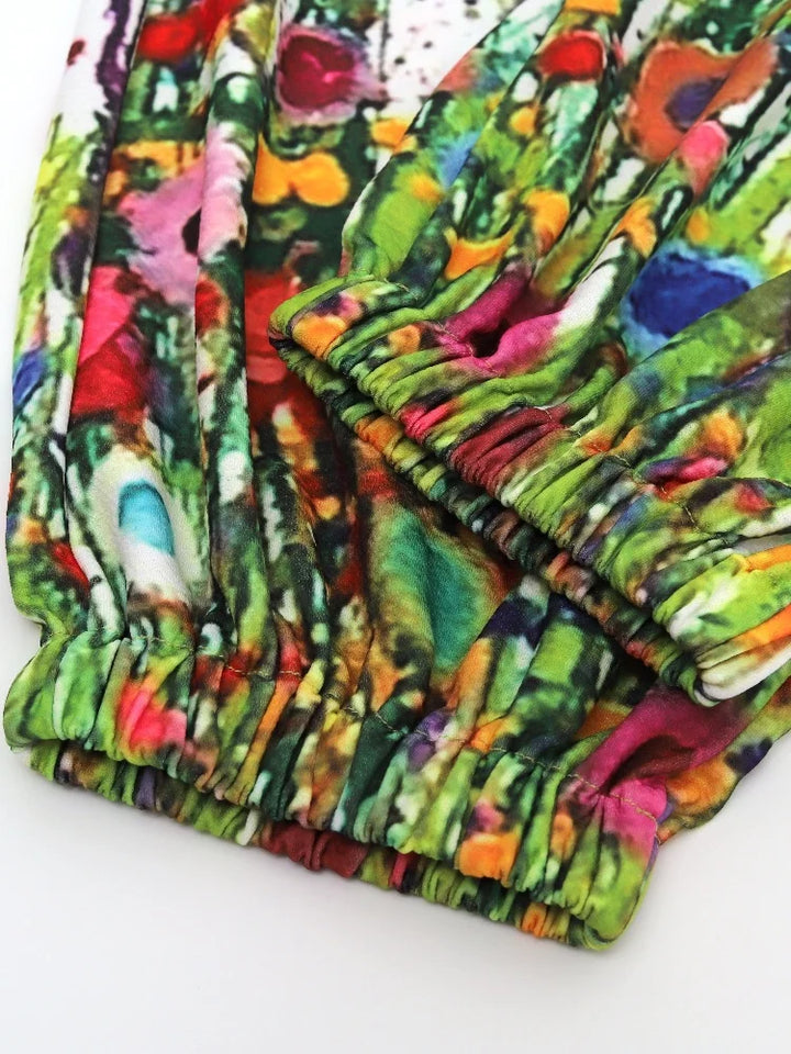 Boho Overall für Damen in Frühlingsgarten Optik